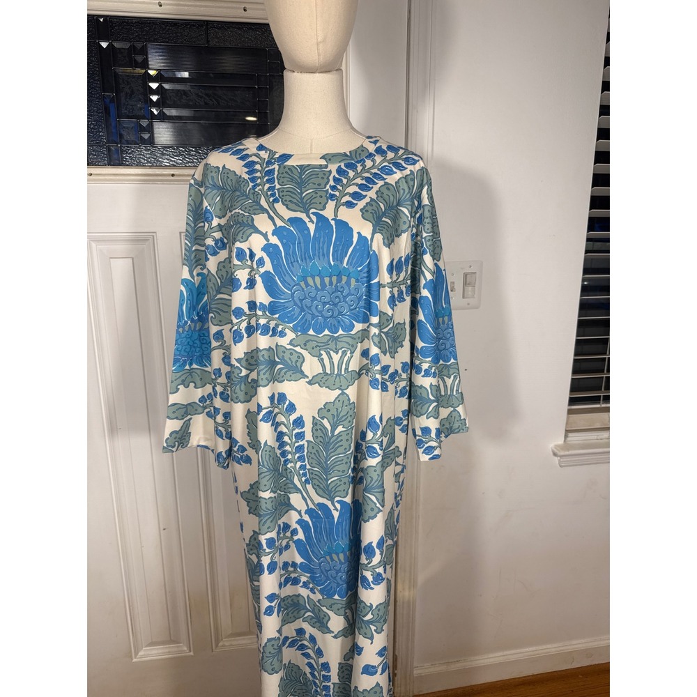 TUCKERNUCK 'Jamie' midi chinoiserie- inspired botanical Floral shift dress Sz XL - Picture 4 of 14